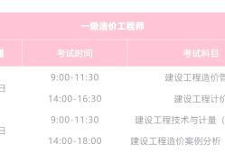 中級造價工程師考試科目中級造價工程師考試科目有哪些