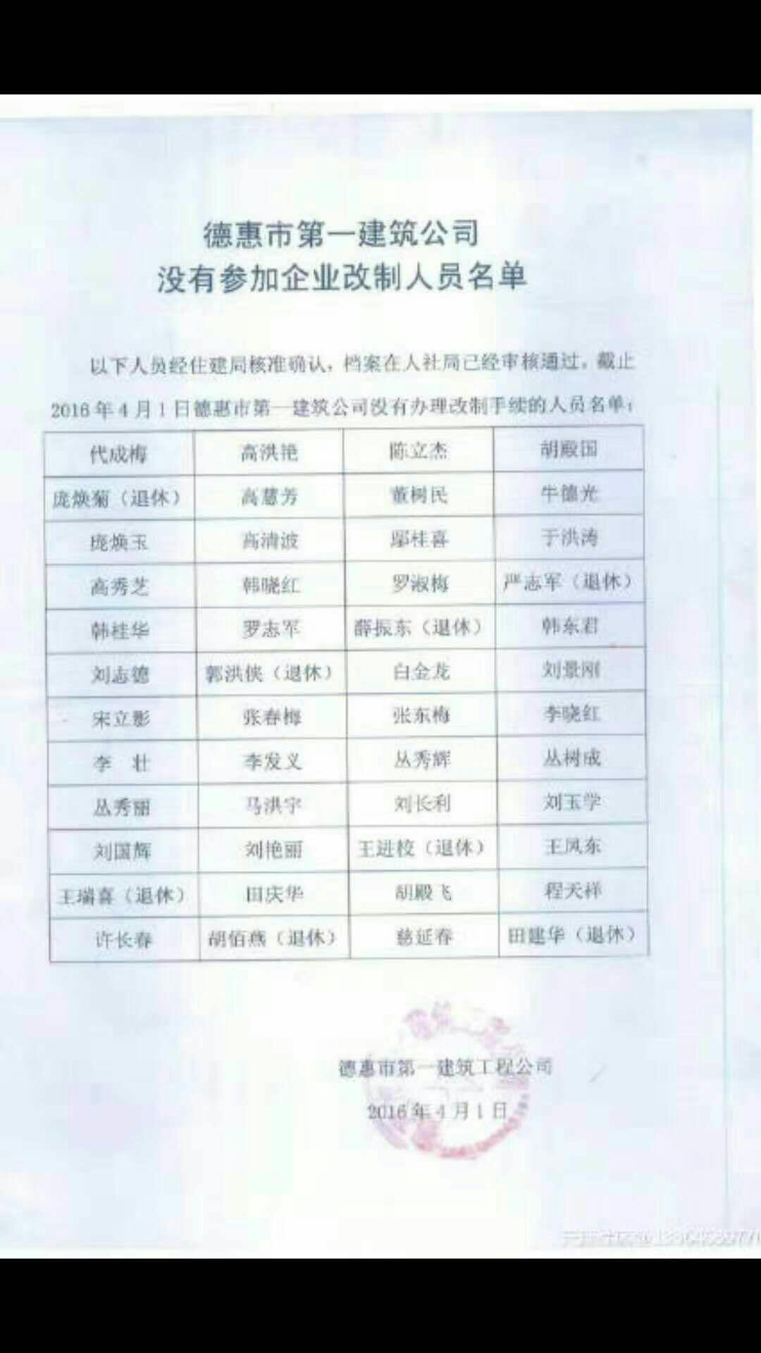 吉林省德惠市第一建筑工程公司基層職工求助信!! 第1張 吉林省德惠市第一建筑工程公司基層職工求助信?。? 第1張
